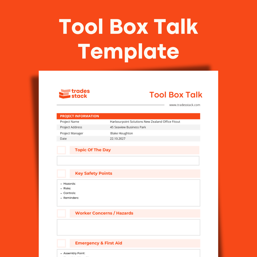 Tool Box Talk Template