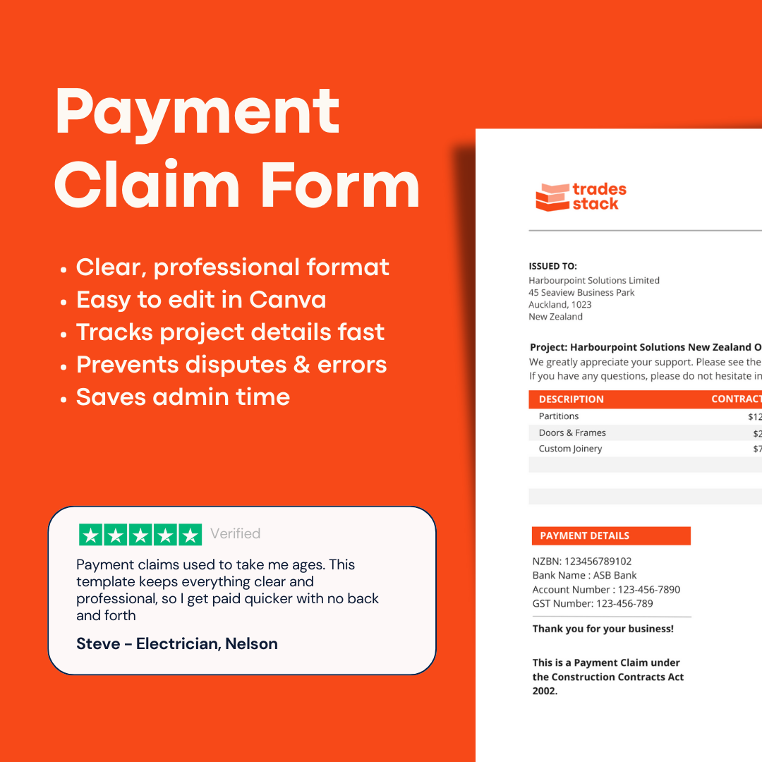 Payment Claim Form Template