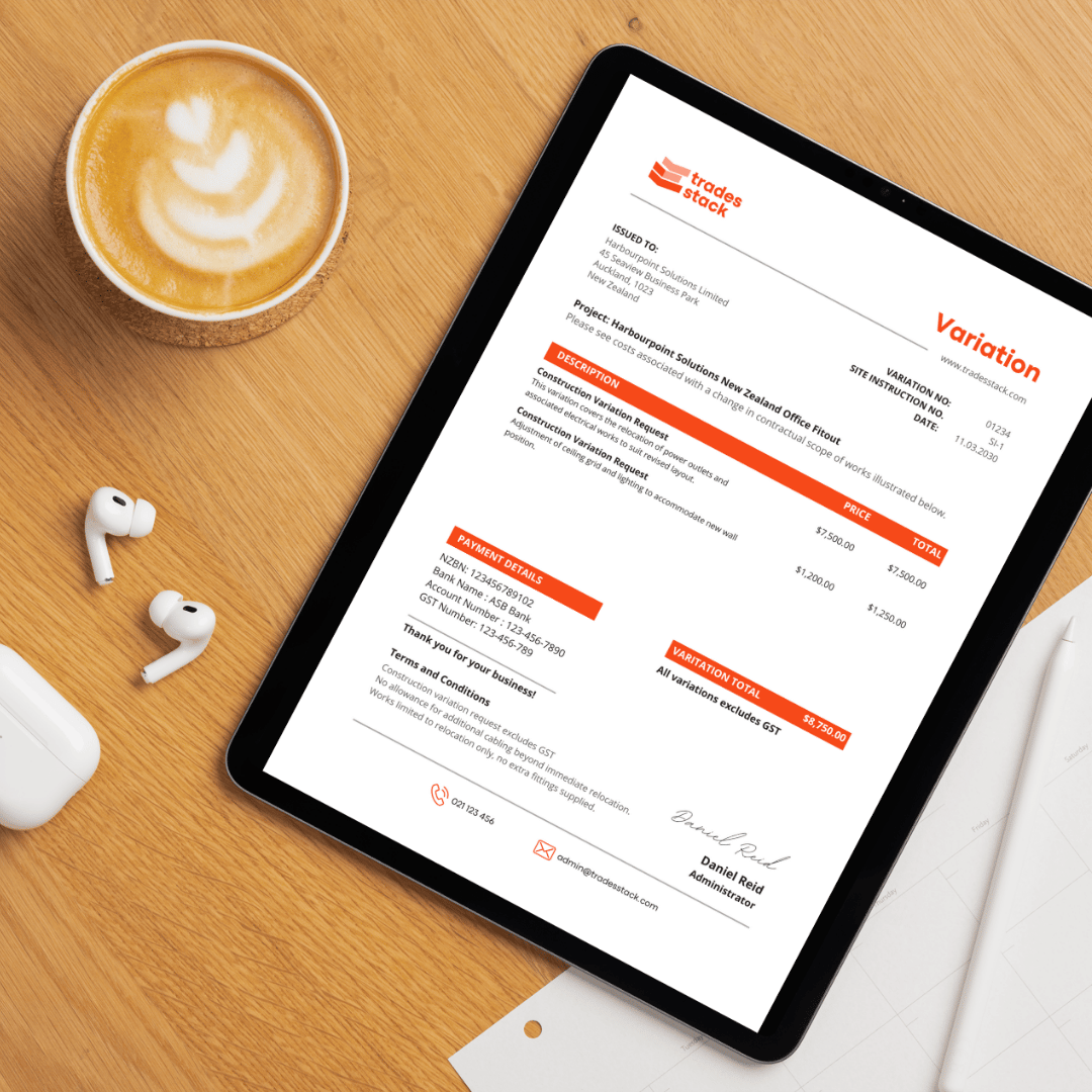 Variation Form Template